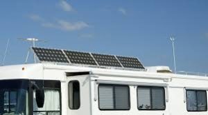 Solar panels on mobile home